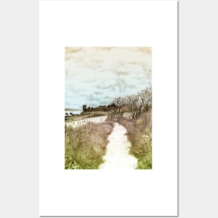 Coastal path at Crail in Fife, Scotland [Colour version] Posters and Art